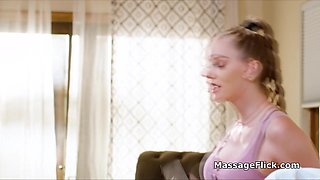 Eating vagina and tribbing after massage