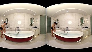 Bathroom Play With Sexy Rabbit Cosplay - Brunette Nonnude