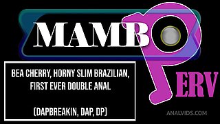 Bea Cherry, Horny Slim Brazilian, First Ever Double Anal Fuck