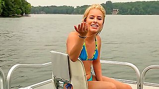 Blonde teen 18+ Step-Sister gets a Public Creampie on a Boat