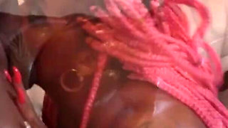 Big Ass Ebony with Colored Hair Gets Pounded by Rico's Bbc