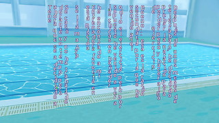 Married Woman Fucking in the Pool While Her Husband Works - Workouts with Aya