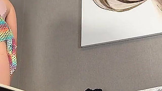 Incredibly Beautiful and Hot All Natural Big Tits Big Ass Blonde College Girl Comes for a Fashion Try on Turns a Porn Casting