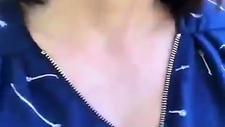 Big boob brunette masturbates on webcam