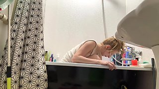 Camera in the Bathroom Blonde's