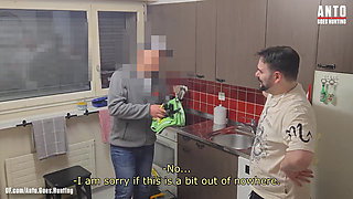 I Convince This Handsome Straight Married Plumber to Try His First Blowjob by a Man and He Let's Me Suck Him Until He Cums