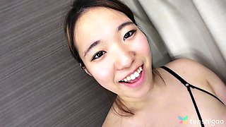 Amateur Japanese babe Miss Alice Tsukishima in her first porno