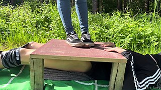 Blonde Amateur Finger Fucked Outdoors In Public
