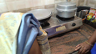 Housewife and maid threesome in kitchen 1