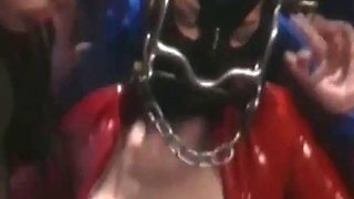 Leather lesbo Anastasia Pierce frolicking retro mistress