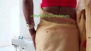 Indian crossdresser slut Lara D'Souza sexy video in saree 1
