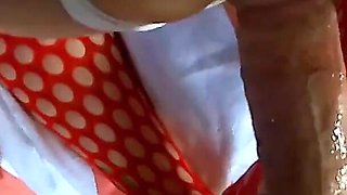 Stepmom with Round Ass in Sexy Stockings Gets Doggystyle Creampie
