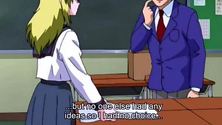 Horny anime lesbian teens skip class to lick pussy
