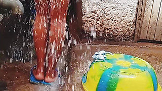 Bathing My Pregnant GF Outdoor, Dirty Environment Vibes