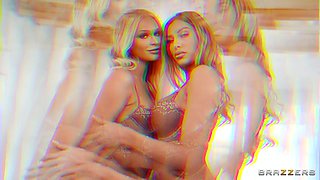 Lingerie Threeway With Ricky Johnson, Emma Hix, Azul Hermosa - Brazzers