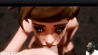Bald Ass Pussy Ashe Gets Anal Fucked, Thicc Fat Ass Vyse Is Fucked From Behind, Mascara Tracer Sucks Cock
