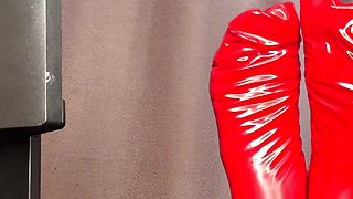 foot fetish - latex socks - teasing