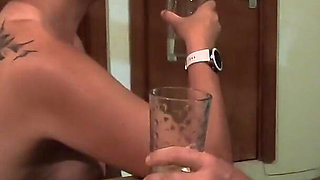 We have each other's piss from glass