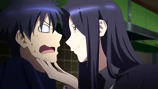 Busty hentai serpent lady has her way with a teen in his bedroom Monster Girls ep1