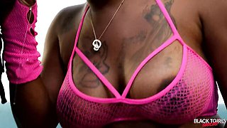 Black TGirls featuring lady's big tits movie