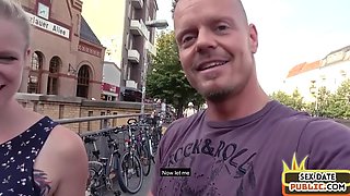 Public German amateur porn outdoor fucking on date