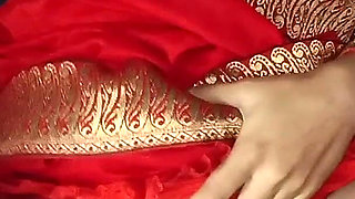 In the Kitchen, the Brother-in-law Made the Beautiful Sister-in-law in Red Saree Do the Doggy Style and Fucked Her.