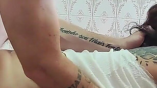 Fucking the Cuckold's Wife While He Washes the Dishes and He Didn't Even Notice