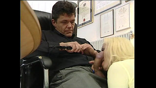 Two Fantastic Busty Blonde Secretaries MILFs Fucked by Two Huge Cocks