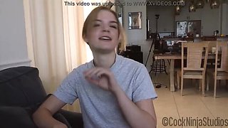 Step Sister Dahlia Red Catches Step Brother & Confronts Him - Taboo Family Fuck - Blowjob & Deepthroat Action