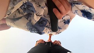 Upskirt shot how I pleasure my wet pussy