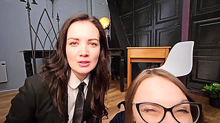 Chloe and Faye College Girl Threesome with the Principal
