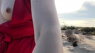 Busty brunette solo masturbation