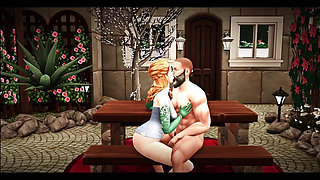 The Blissful Simmers_sims Eros and Flora Sneak off for Sex on the Picnic Table