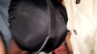 Masked wife with big natural boobs enjoys a rough pounding