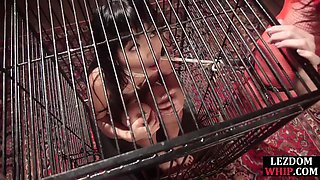 Tied Asian slut toysucking her mistress