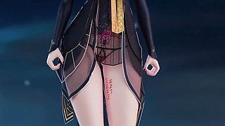 [mmd] 4K Yinyin-bingbing Korean Dance, Lingerie, Erotic Tattoo, Striptease