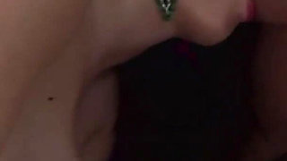 Busty babe gets banged outdoors by a couple of horny guys