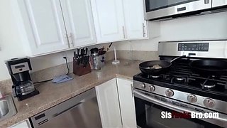 Busty Teen Step Sister Athena Faris Swallows in Taboo Kitchen Sex - Jay Rock