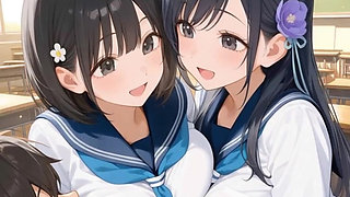 4P Harem Breeding Orgy with Fiance & Shrine Maidens AI Hentai