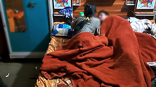 Indian Couple Spooning in Bed Naked