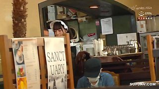 Japanese Babe having sex at the maid cafe