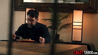 Black mom and raunchy mom in fetish gear