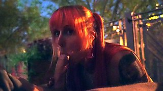 Amateur redhead girlfriend blowjob and anal with creampie