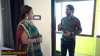 Indian New Wife Shared by Husband with Boss! Fuck My Wife