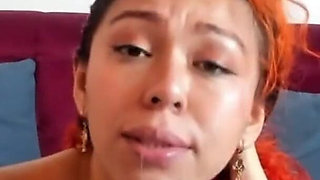 Colorful Hair Girl Does a Great Deep Throat P1