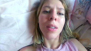 Step sis creampie's family fantasy with gigantic lollipop -