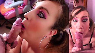 Pregnant Cum Queen Messy BJ Facial