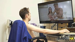 Daddy4k. two russian sluts pounded their friend’s stepdaddy and bj'ed his Big Cock at the same time