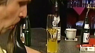Busty MILF with Hairy Pussy Fucked and Cummed by Mature Cocks in the Night Club