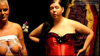 Hot girls enjoy eating cum after an orgy